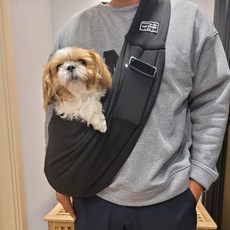 강아지 이동가방 슬링백, 블랙