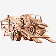  웨일베리2 입체퍼즐 자동차 트레일러 3D입체퍼즐 수업교구 조각맞추기 입체퍼즐만들기 종이 종이입체퍼즐 