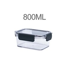 누출 방지 식품 저장 용기 밀폐 뚜껑 과일 투명 주방 도시락, 2.800ML