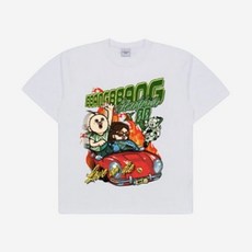 [정품] 빵빵이 x 아크메 드 라 비 카 티셔츠 화이트 Bbangbbang Acme De La Via Car T-Shirt White