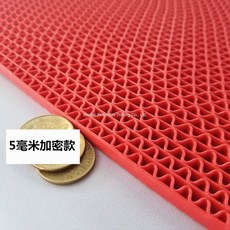 WAIT미끄럼방지패드 고무판 현관발판 PVC 논슬립 업소용 가정용 경사로 깔판 베란다 욕실 계단 복도 수영장 바닥 통로 플라스틱 방수 욕실 화장실용 격자매트, 1.8m 너비x10m 길이 + 적색-5.0mm 두께, 1개