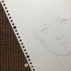 뷰티 이미지 컨설팅 크로키 페이스 컬러링북 화장 연습 메이크업 레슨 스케치북, 얼굴/무색 눈동자