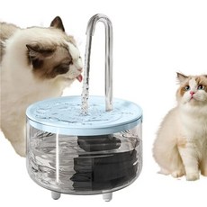 무선 물 분수 그릇 자동 고양이 디펜서 애완 동물을 키우기 깨끗, 1.Blue, 1개