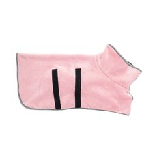 개 목욕 코트 고양이 중형 옷 가운 속건성 대형견용 액세서리 반려동물 소형 극세사, 1개, 분홍색