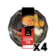 투다리 김치어묵우동 즉석간편조리 326g x 4개