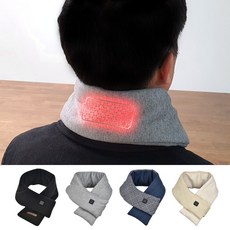3단온도조절 충전식 열선히팅 겨울 스마트 발열 목도리 머플러 보조베터리포함