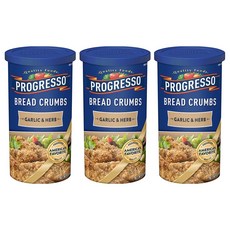 Progresso Garlic & Herb Bread Crumbs 프로그레소 갈랙 인 허브 빵가루 15oz(425g) 4팩