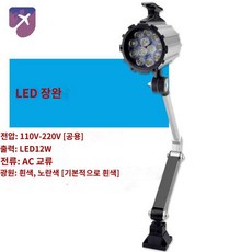 방폭 비상등 작업등 스포트라이트 밀링, 16.LED긴암12W110V-220V, 1개