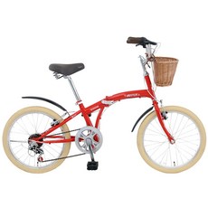 [삼천리자전거/하운드] 시애틀20 접이식 자전거 20인치 기어 7단 권장 신장 135CM 접이식 전용 보조바퀴 설치 가능(별도 구매), 미조립박스, 레드