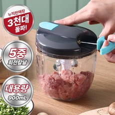 라온리코 파워절삭 만능 마늘 야채다지기, 1개, 모던 블랙