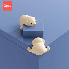 고무 보호 패드 커버 실드 안전 엣지 가드 만화 강아지 수면 곰, 8.Apricot Dog 2pcs