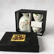 사쿠라 일본 술 세라믹 플래그 와인 포트 술잔 소주 컵, 1개