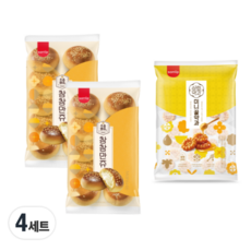 삼립 옛날 간식 참참 만쥬 2봉 + 미니 약과 1봉, 4세트, 780g