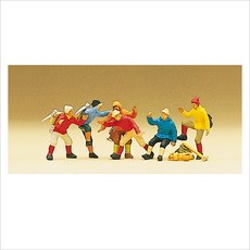 Preiser 10190 디오라마 미니어처 테라리움 등산객 6명 세트 사람 피규어 모형 1:87 사이즈