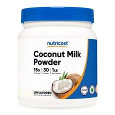 뉴트리코스트 코코넛 밀크 파우더 1lb 무맛 1병, 454g, 1개