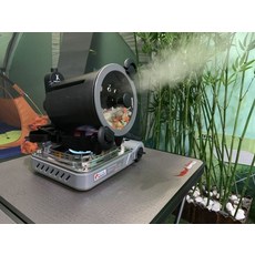 고기통돌이 돌아가는냄비 들통 수육 가정용고기, 블랙, 한개옵션1