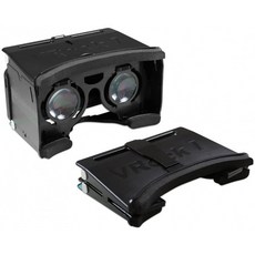삼성 갤럭시 S6/S7 &amp; 아이폰 5S/6/6S-Black용 아치곤 휴대용 VR 가상현실 3D 게임 안경 헤드셋 폴더, 1
