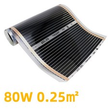 Minco 열 난방 필름 폭 AC 220V 80w/m2 50cm 적외선 에너지 절약 전기 따뜻한 바닥 시스템 매트, [02] 50cm X 50cm