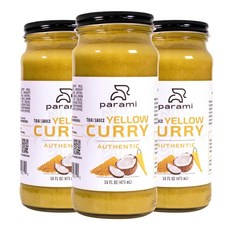 Parami 타이 커리 소스 사이즈 473.2ml16온스 글루텐 프리 유제품 너트 프리 옐로우 3팩 206003, Parami 타이 커리 소스 사이즈 473.2ml16온, 3개