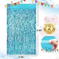 연청 웨이브 곡선 나이프 모양 비 커튼 생일 결혼식 할로윈 파티 배경 벽 장식 1개 2개, 2pcs