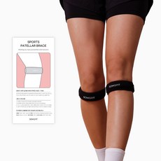 썸피트 한줄 슬개골 슬개건 무릎보호대, 블랙, 1개