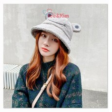 리앤킴 여성 겨울 뽀글이 후리스 벙거지 모자 LZ147