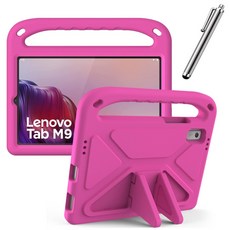 레노버탭 M9 전용 케이스 에바폼 스탠딩 커버 TB-310FU 아이친구 Lenovo Tab M9 9inch, 핑크