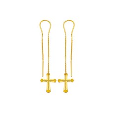 24k순금십자가귀걸이