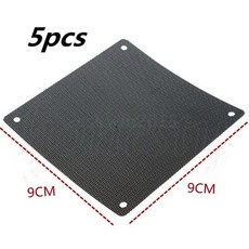 컴퓨터매쉬먼지필터 pc먼지 쿨러 메쉬 5pcs 678cm9cm12cm14cm cuttable 검정 pvc pc 팬 먼지 필터 방진 케이스 컴퓨터 메쉬 냉각 초미세 방진 커버, 9x9cm 5개, 1개