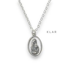 클라(KLAR) 성모자상 유화 실버(92.5) 목걸이