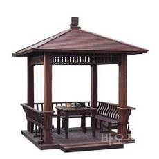 야외 평상 정자 원두막 방갈로 파고라 옥상 인테리어 루프탑 팬션 마당 조립식 방갈로, A