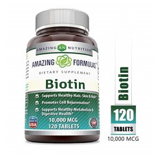 Amazing Nutrition 어메이징 뉴트리션 비오틴 Formulas Biotin 10000Mcg 120정, 1개