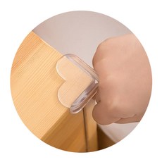 스페이스몰 하트 아기 모서리가드 투명모서리보호대 2P, 투명, 2세트