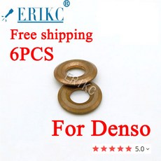 자동차 연료 노즐 0L050 구리 깍지 Toyota ERIKC 링 차폐 23670 Denso 와셔 6PCs Hilux 열 E1022016 인젝터, 6개