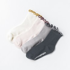 코코파파 큐티 반목 양말 4족세트 어린이 2호 3호 4호 여아 아동 국산양말