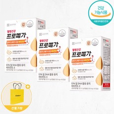 [종근당건강] 혈행건강 프로메가 알티지 오메가3 듀얼 비타민d + 생활집사 선물가방, 3개, 60정