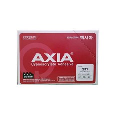 AXIA 엑시아 231 골드 초강력 순간접착제 50g (1박스 20개), 20개