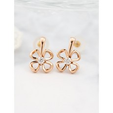 14k네잎클로버귀걸이