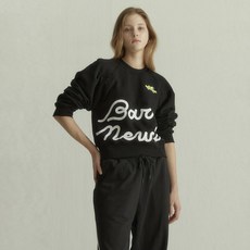 바니스뉴욕 올림피아자그놀리 오버사이즈 크랍 맨투맨 블랙