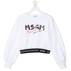 MSGM 21SS 키즈 로고 프린트 크루넥 맨투맨 MS026944 001