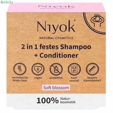니욕 Niyok 고체 비누형 샴푸바 2i 샴푸 컨디셔너 블라썸 80g, 1개