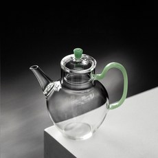 Luosheng 유리 찻주전자 단일 냄비 두꺼운 고온 내성 측면 손잡이 차 분리 소형 가정용 수제, Elegant song style pot, 1개