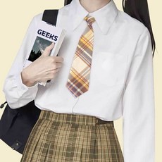 교복 체크 자동 넥타이 옐로우 교복넥타이 타이 lin*9377bA