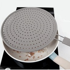 다용도 실리콘 후라이팬 안전덮개 28cm 기름방지망 뚜껑, 상세페이지 참조