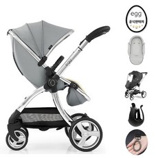 에그2 디럭스 유모차 마뉴먼트 그레이 (뉴본인서트 방풍커버 컵홀더 가방걸이 증정), 단품