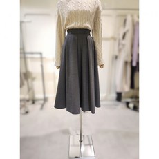 ZOOC V234MSD944 모직 플레어 롱 스커트 MG