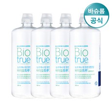 바슈롬 바이오 트루 렌즈 보존액, 4개, 500ml