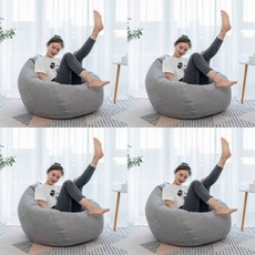 빈백 소파 그레이 L 쿠션소파 의자쇼파