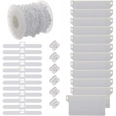 SING F LTD 31Pcs 수직 블라인드 하단 무게 액세서리 수리 키트 89mm 수직 블라인드 탑 행어 10M 체인 및 커넥터 플라스틱 DIY, 단일옵션
