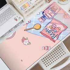 게이머 게이밍 컴퓨터 노트북 책상 마우스 XXL 핑크 매트 대형 패드, LockEdge 300x600x2mm, z4, 1개